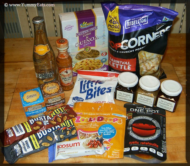Food products sent in the September 2016 Degustabox subscription box