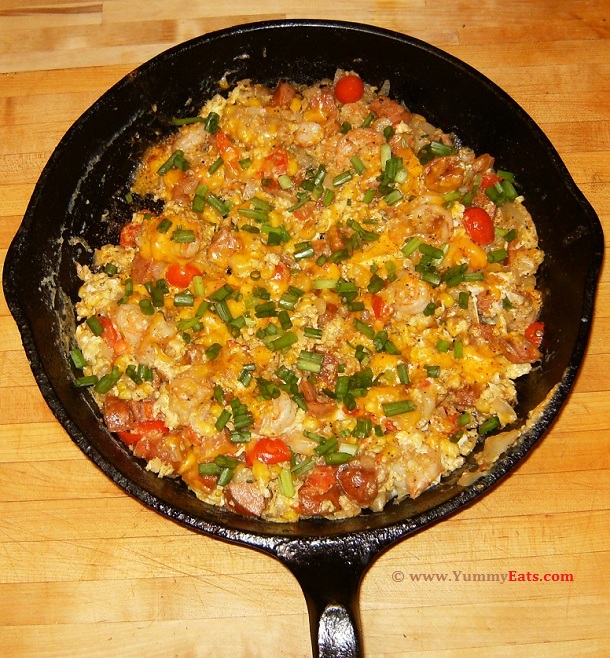 Low Country Cast-Iron Skillet Scramble from cookbook Big Bad Breakfast