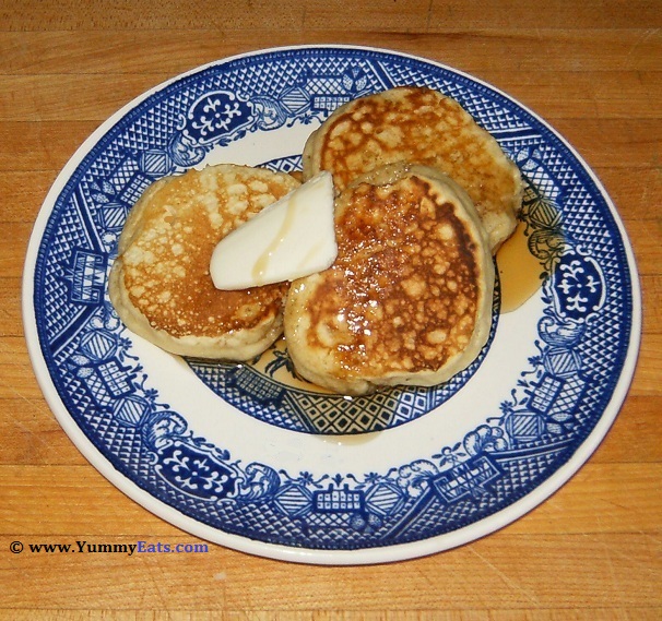 Silver Dollar Pancakes, made using a recipe from the Big Bad Breakfast Cookbook.