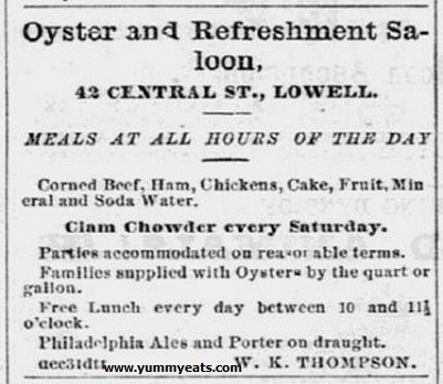 retro Clam Chowder restaurant 1871