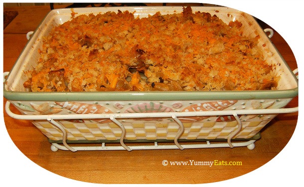 Tuna-Noodle Casserole baked from recipe in My Prairie Cookbook by Melissa Gilbert