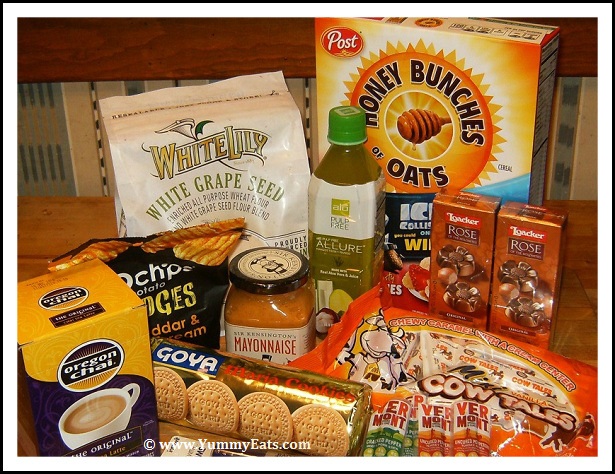 Foods in the August 2016 Degustabox surprise box.