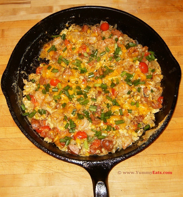 Low Country Cast-Iron Skillet Scramble from cookbook Big Bad Breakfast