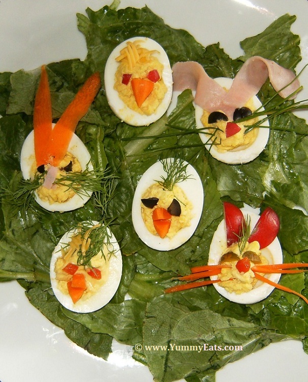 Easter Egg Recipe - Deviled Egg Chicks 