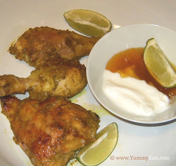 Faux-Tandoori Chicken, a delicious meal made using the cookbook "Dinner".