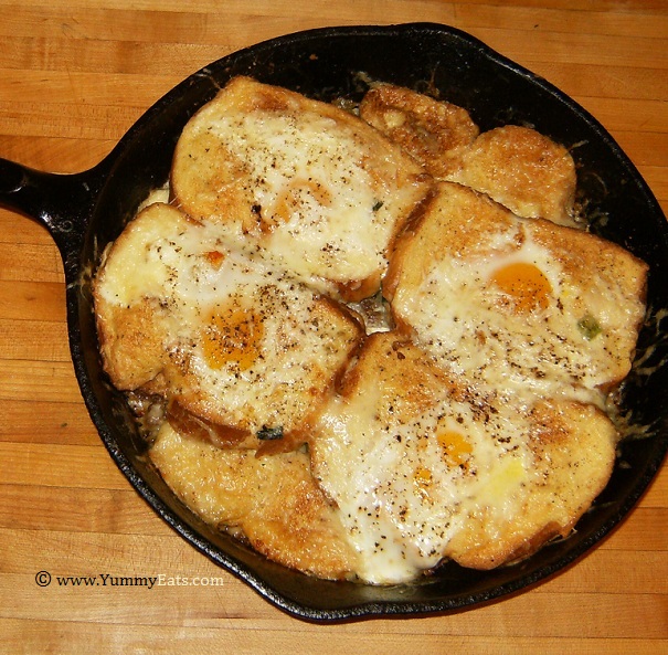 Frogs and Toads in a Hole, recipe from Dinner Cookbook by Melissa Clark