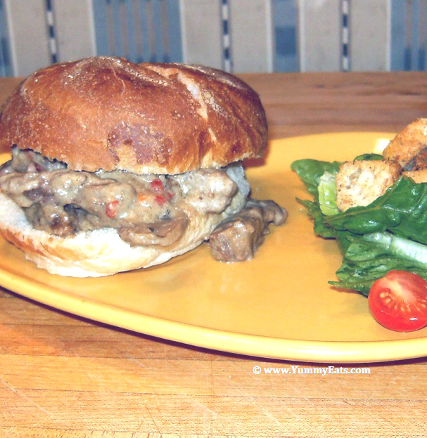 Recipe for Hearty Beef Stroganoff Sandwiches